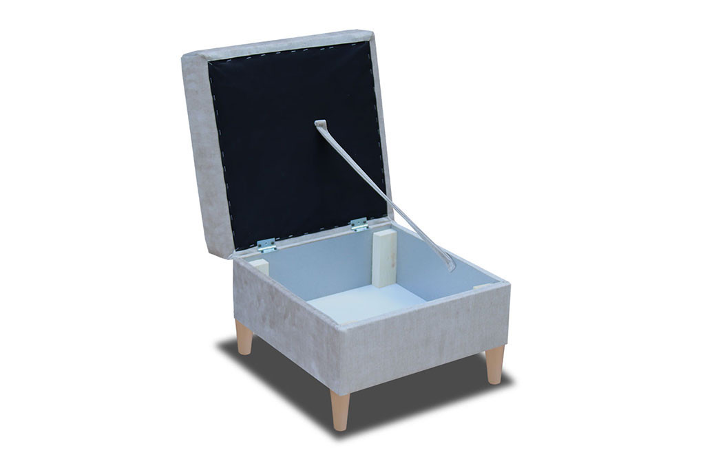 Zestaw Fotel Uszak Gładki + Pufa 40x40