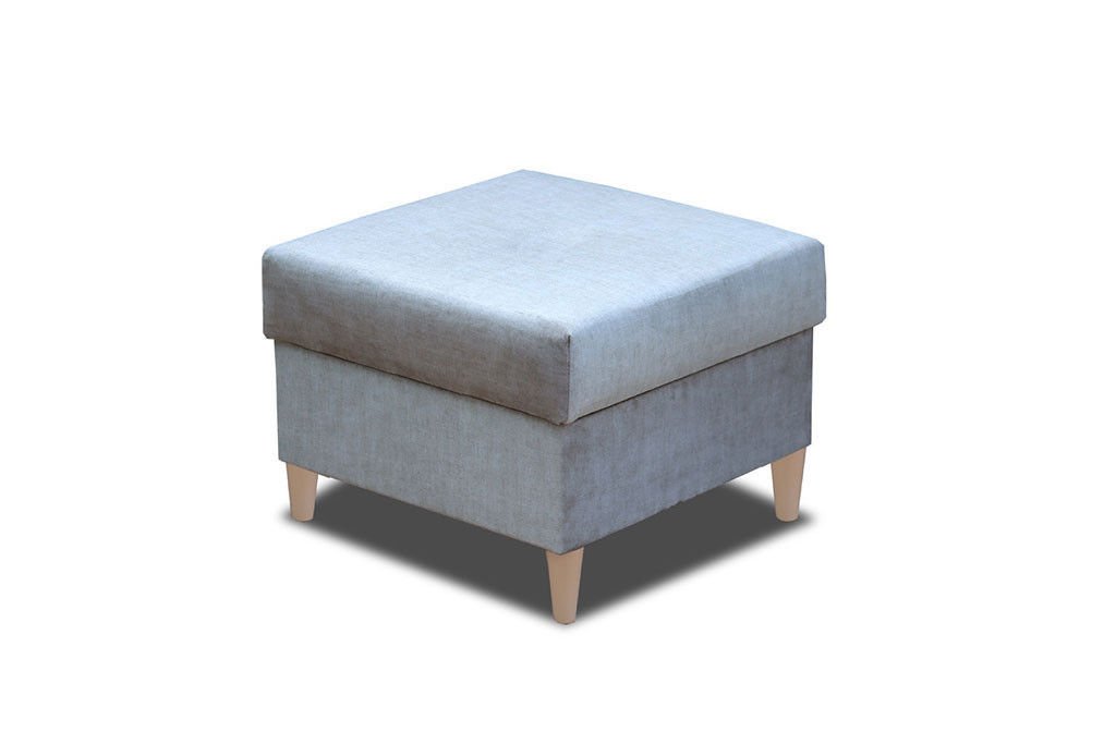 Zestaw Fotel Uszak Gładki + Pufa 60x60